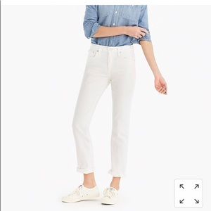 J Crew Slim Broken In Boyfriend Jeans - White